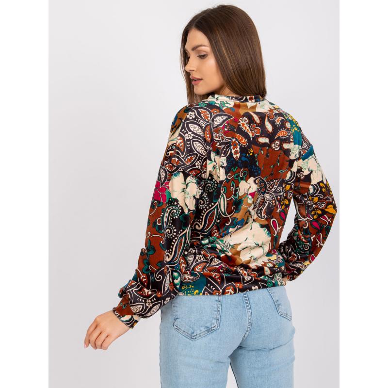 Dámská halenka s potiskem RUBY hnědá 