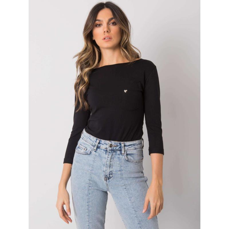 Női blúz zsebbel STEFFANIE fekete