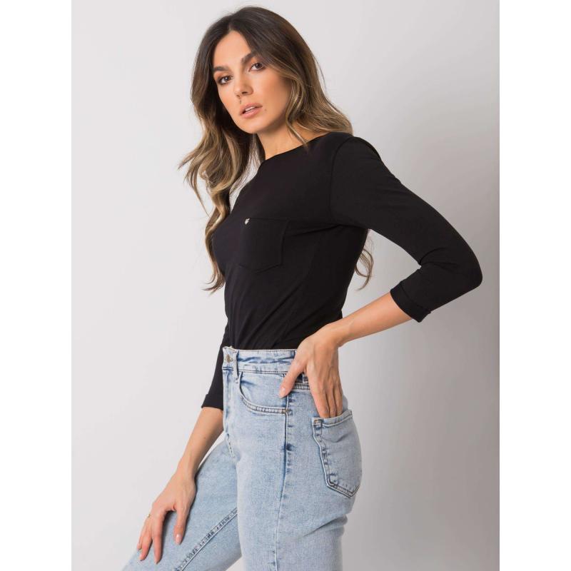 Női blúz zsebbel STEFFANIE fekete