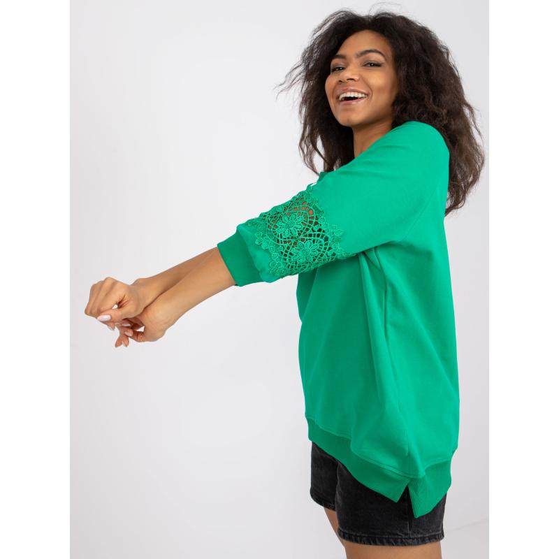 Dámská halenka pro každodenní nošení Torino RUE PARIS tmavě zelená 