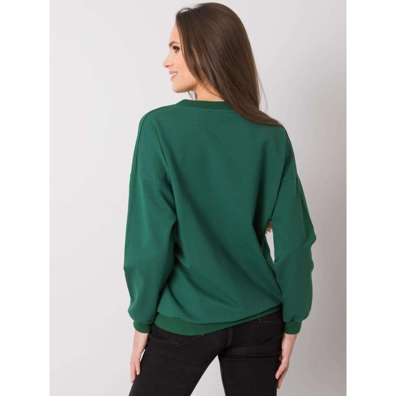 Női kapucnis pulóver Marseille RUE PARIS sötétzöld
