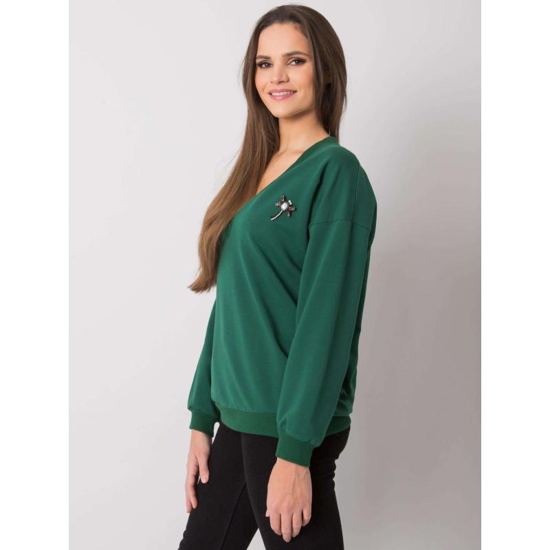 Női kapucnis pulóver Marseille RUE PARIS sötétzöld