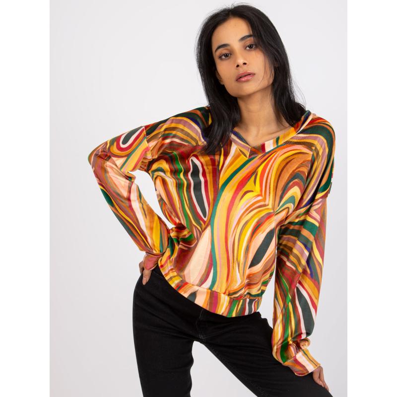 Dámska blúzka s výstrihom EVELYNE žltá