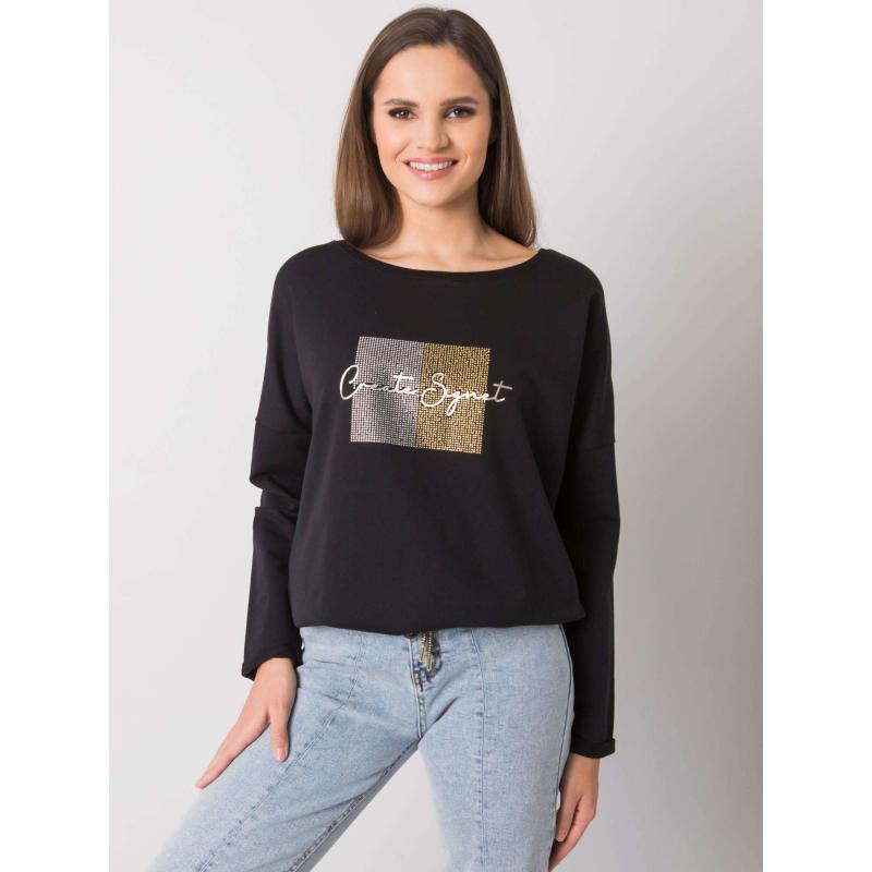 Dámska blúzka s kamienkami Adele RUE PARIS čierna
