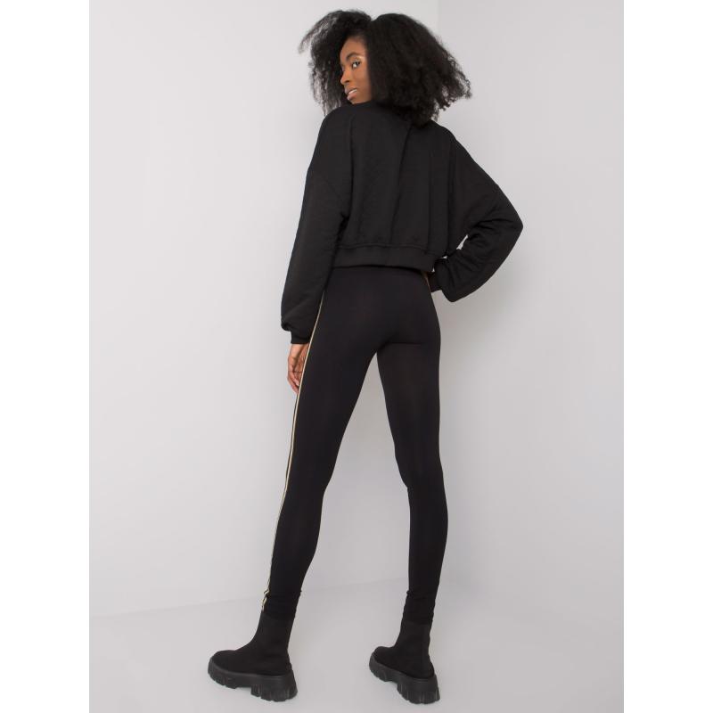 Női leggings Elena RUE PARIS fekete szegéllyel Elena RUE PARIS fekete