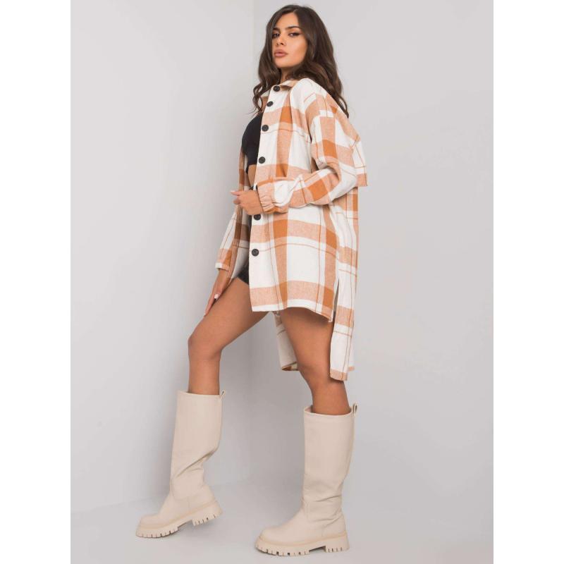 Dámská košile kostkovaná AMERIE v barvě ecru 