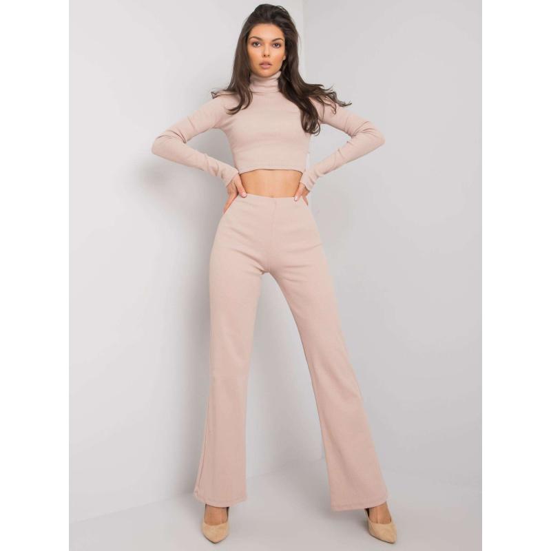 Dámský komplet s kalhotami Juberri RUE PARIS světle béžový