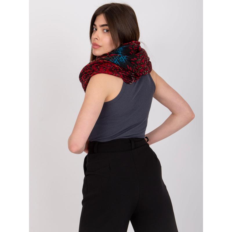 Dámská šála CRUZ bordó-modrá 