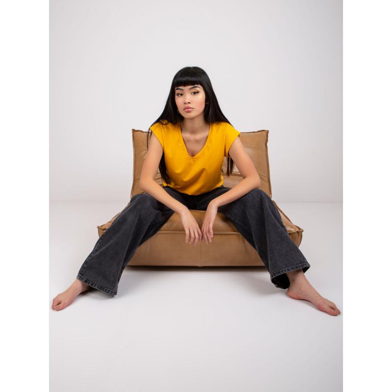 Női basic póló Atlanta RUE PARIS világos narancssárga