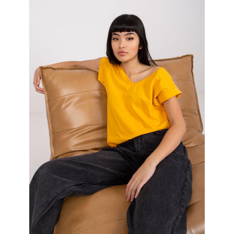 Női basic póló Atlanta RUE PARIS világos narancssárga