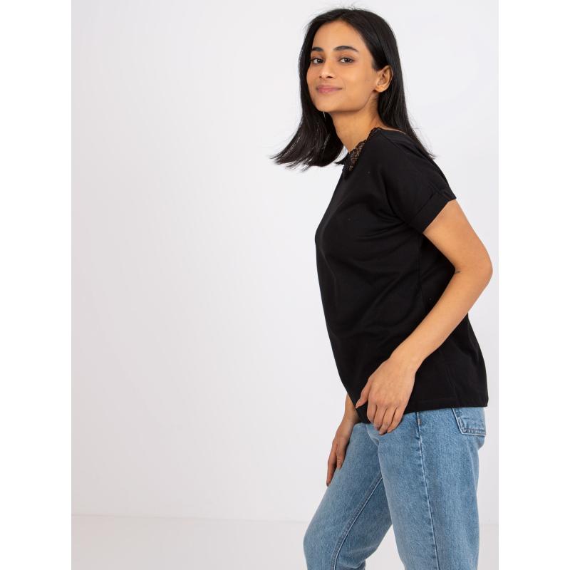 Dámská halenka s výstřihem na zádech Salma RUE PARIS černá 