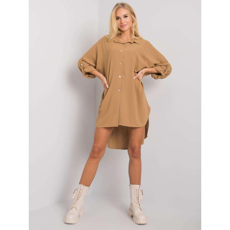 Női oversize ruha ELARIA sötétbézs sötét bézs