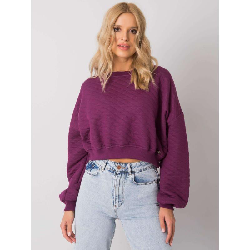 Női steppelt pulóver CRYSTAL lila