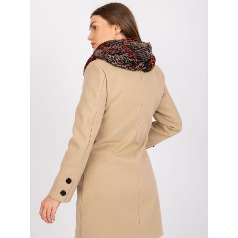 Női nyomtatott sál ANORA bézs/narancs