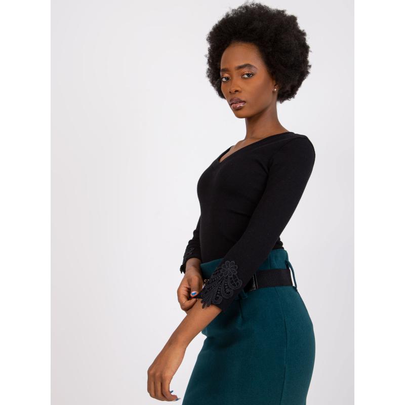 Dámská halenka proužkovaná Alissia RUE PARIS černá 