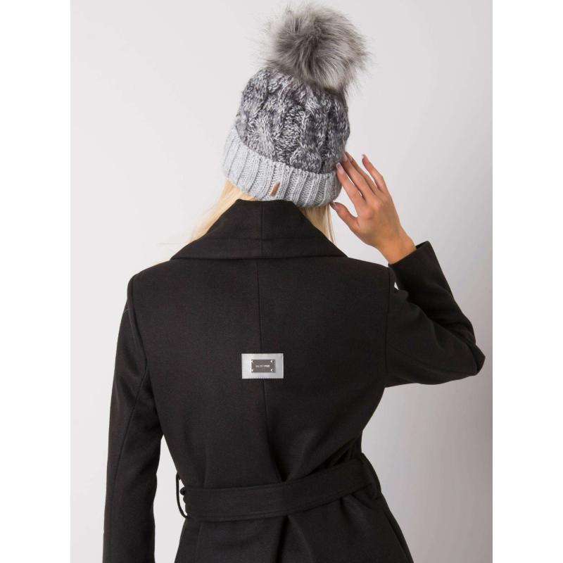 Női pompomos sapka Ally RUE PARIS szürke