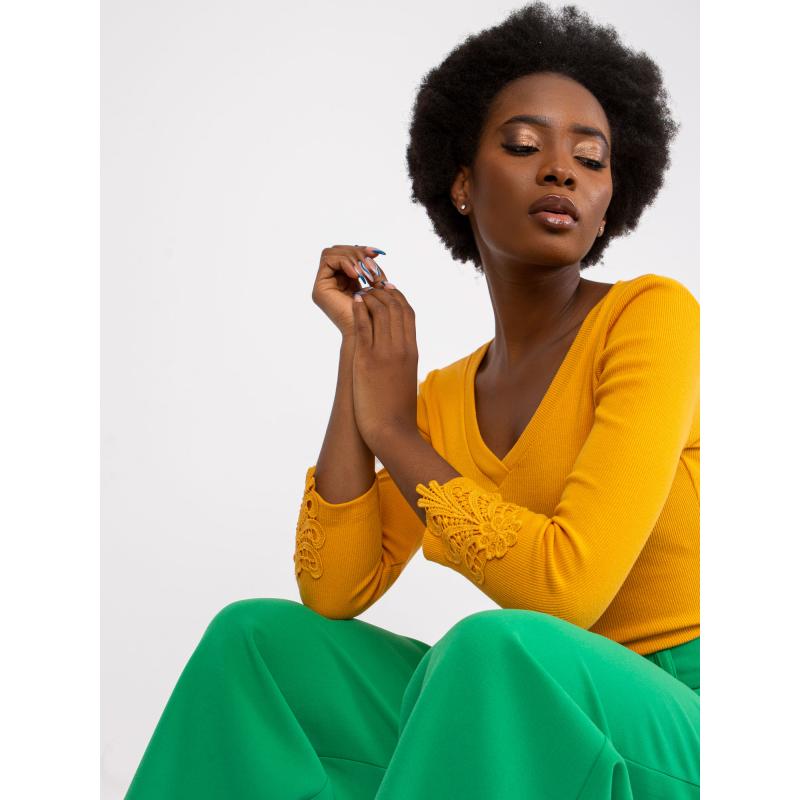 Dámská halenka Alissia RUE PARIS světle oranžová