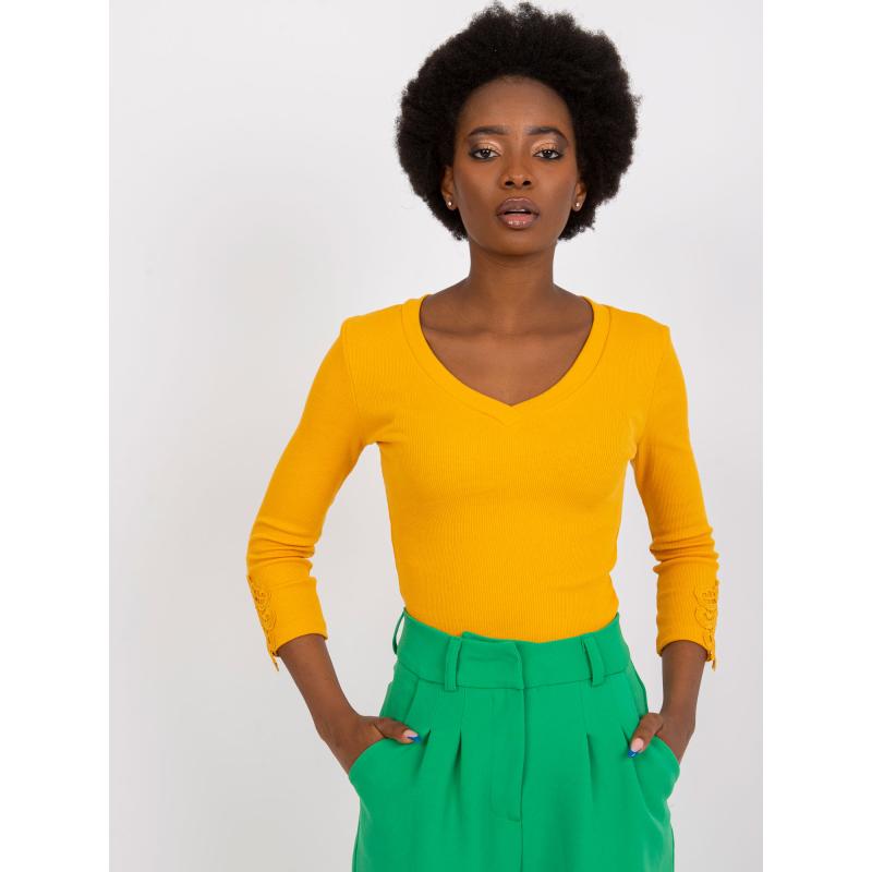 Dámská halenka Alissia RUE PARIS světle oranžová