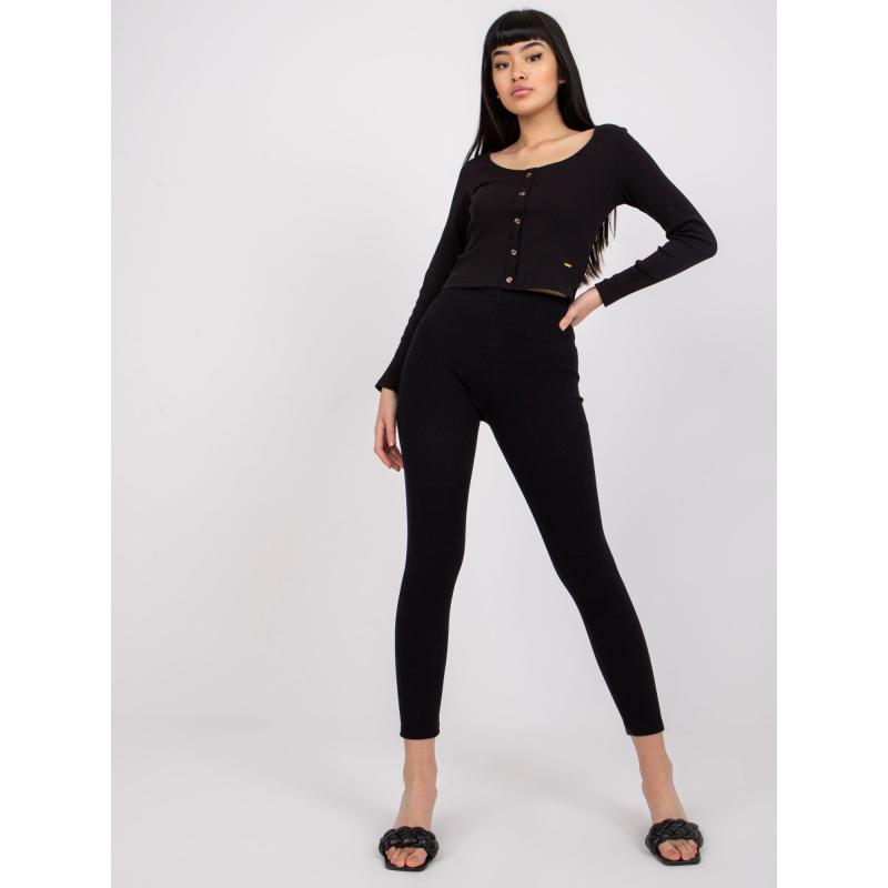 Női csíkos leggings Caviana RUE PARIS fekete