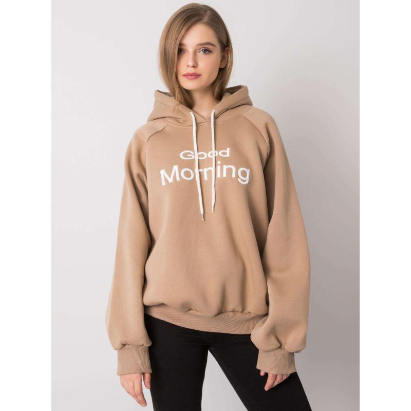 Dámská mikina s kapucí oversize ALICE tmavě béžová 