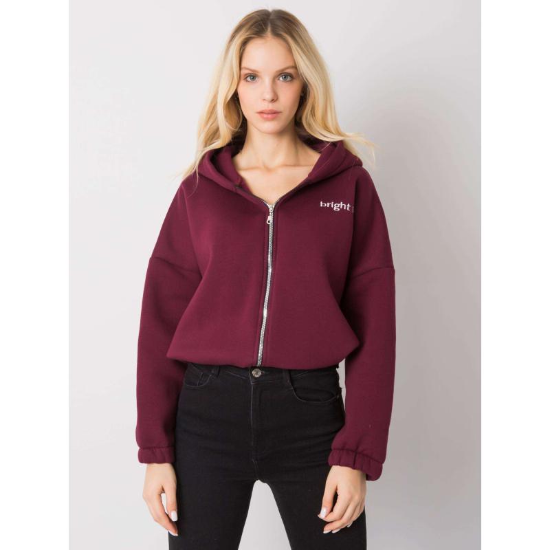 Dámská mikina s kapucí vyšívaná Michelle RUE PARIS bordó 