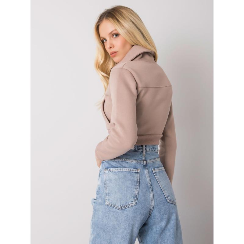 Dámská mikin krátká Ann RUE PARIS tmavě béžová 