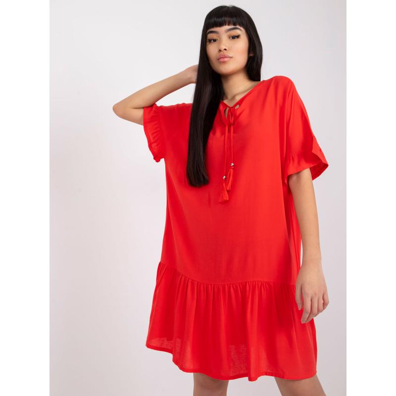 Dámské šaty s volánem Sindy SUBLEVEL červené 