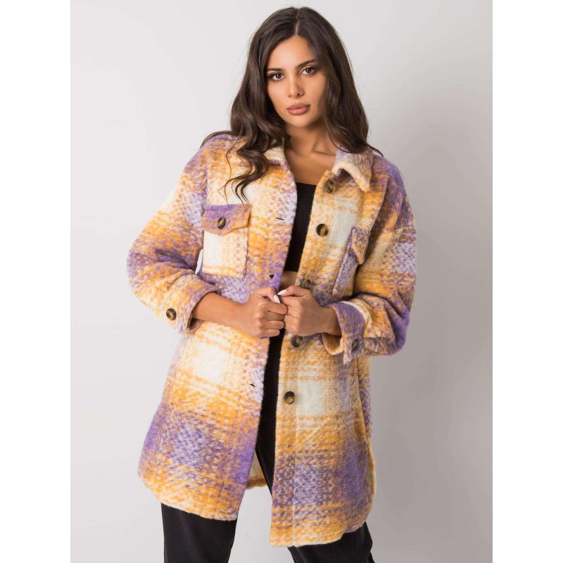 Dámská košile kostkovaná VISSY fialovo-žlutá 