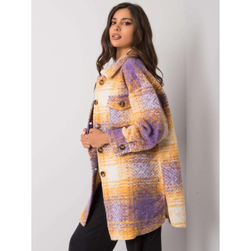 Dámská košile kostkovaná VISSY fialovo-žlutá 