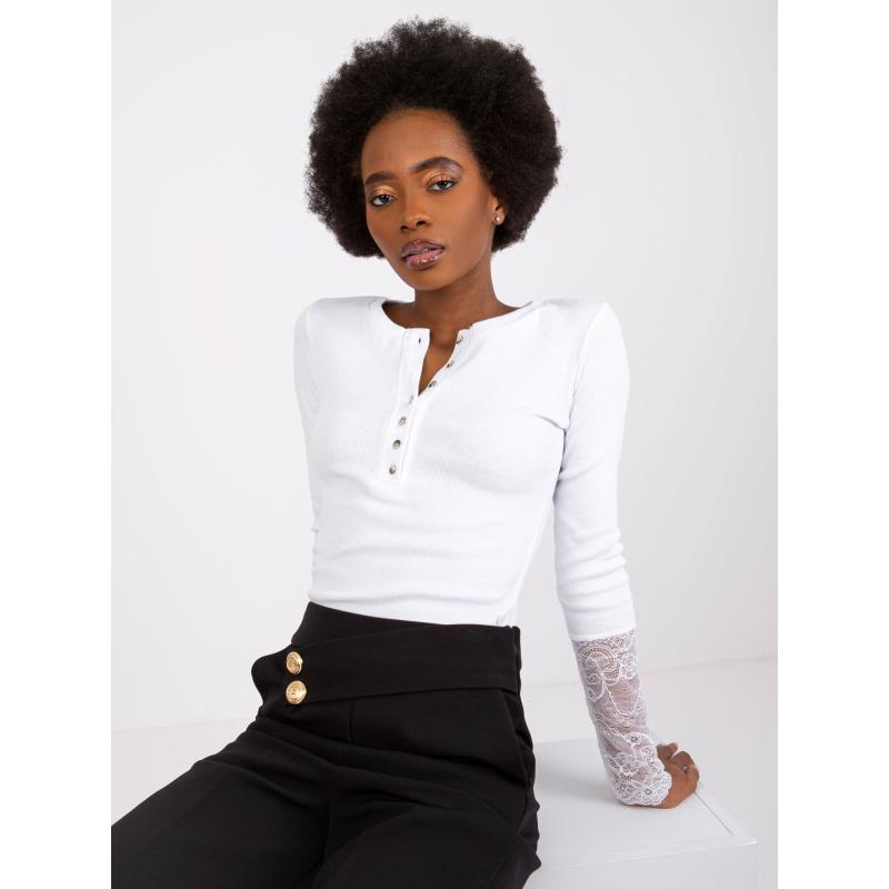 Dámská halenka s krajkou Beatrice RUE PARIS bílá 