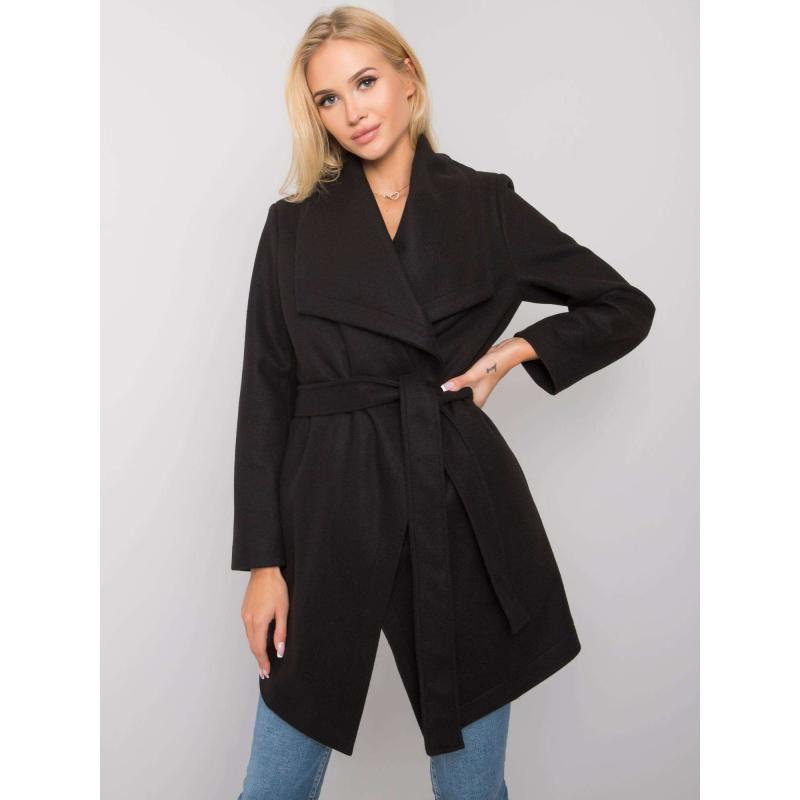 Női gyapjú kabát Malou RUE PARIS fekete