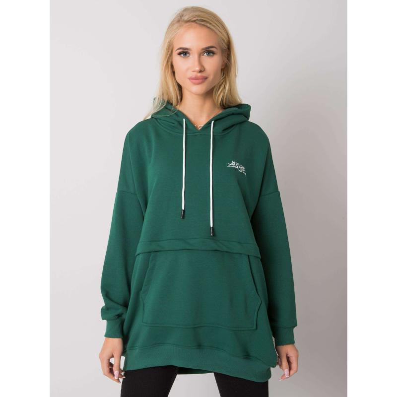Dámská mikina EDNA tmavě zelená 