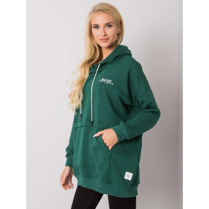 Dámská mikina EDNA tmavě zelená 