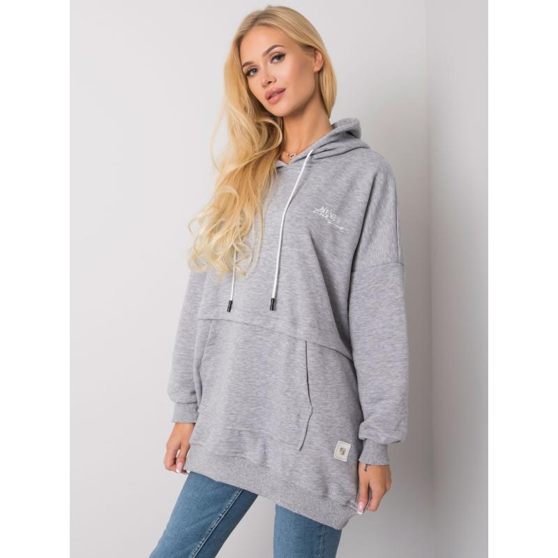Dámská mikina melanžová EDNA šedá