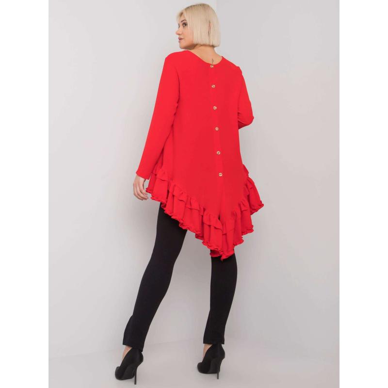 Dámská halenka s volánem Tracy RUE PARIS červená 