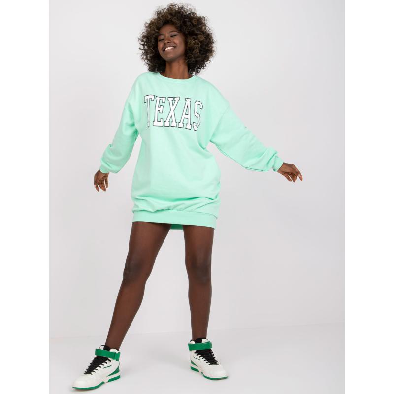 Dámská mikina dlouhá POPPY mátově zelená 