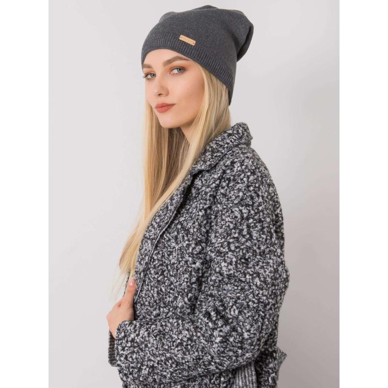 Dámská čepice RUE PARIS tmavě šedá 
