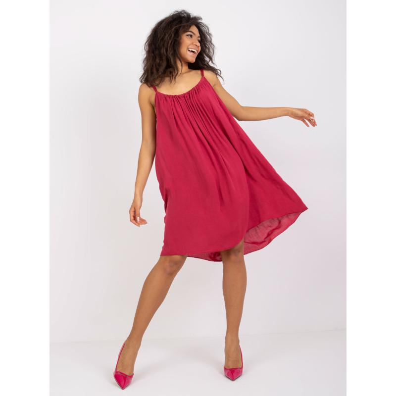 Dámské šaty bez ramínek Polinne OCH BELLA bordó 