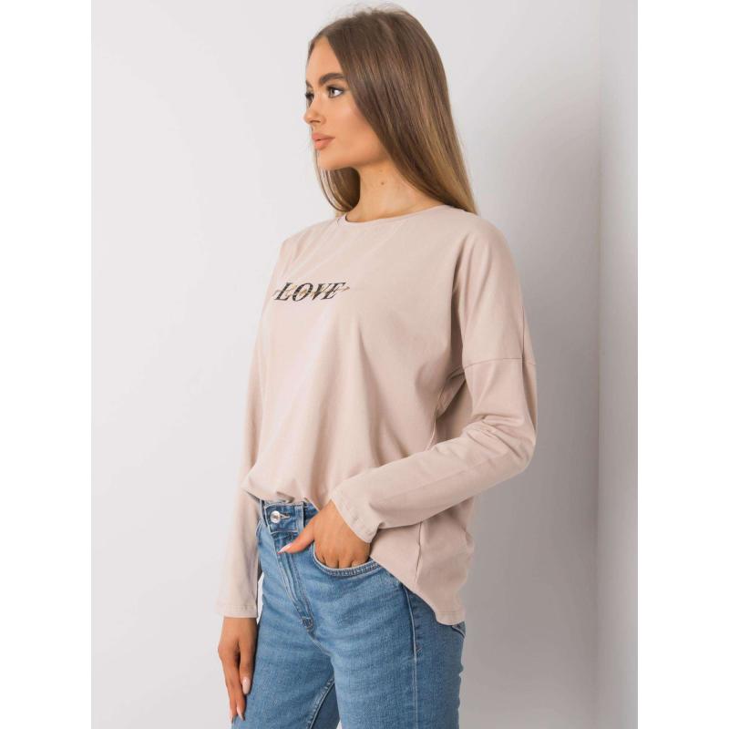 Dámská halenka s dlouhým rukávem Rochester RUE PARIS světle béžová 