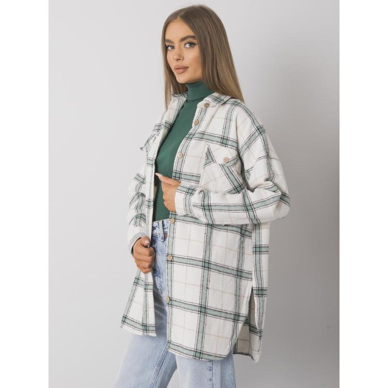 Dámská košile kostkovaná Bryce RUE PARIS béžovo-zelená 
