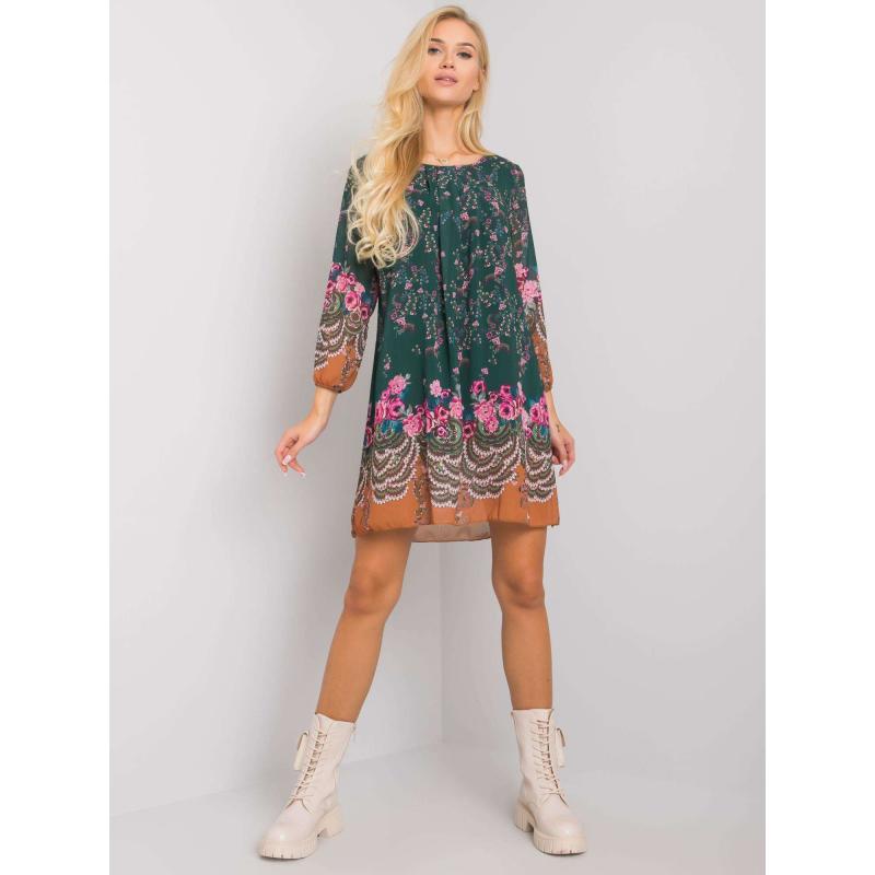 Női mintás ruha Tristana OCH BELLA zöld Tristana OCH BELLA zöld