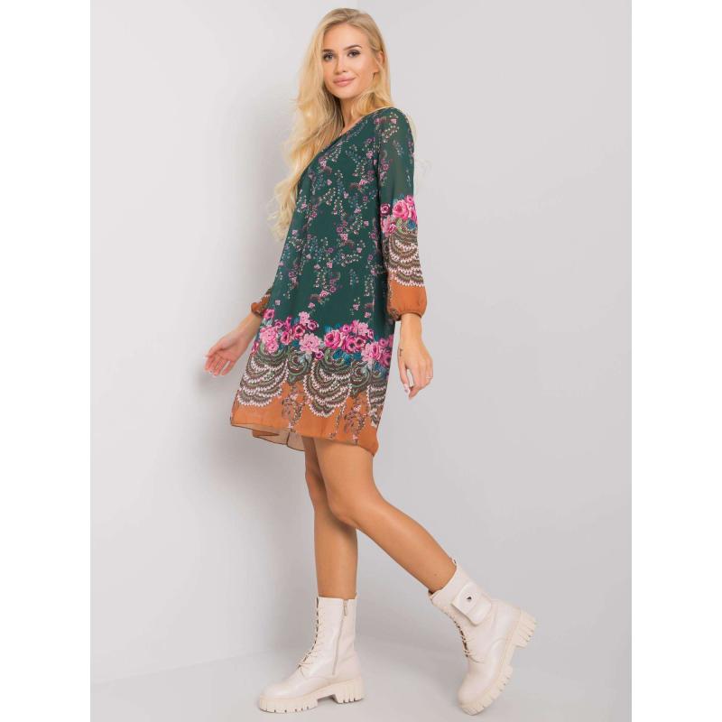 Női mintás ruha Tristana OCH BELLA zöld Tristana OCH BELLA zöld