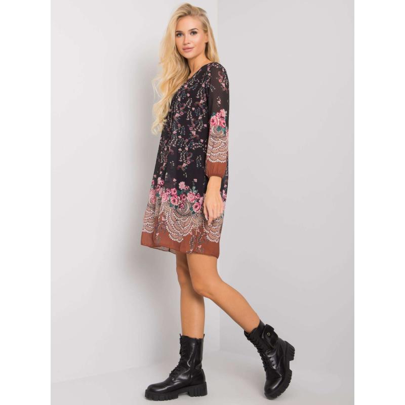 Dámske vzorované šaty Tristana OCH BELLA black