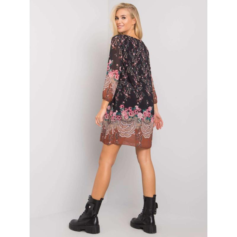 Dámske vzorované šaty Tristana OCH BELLA black