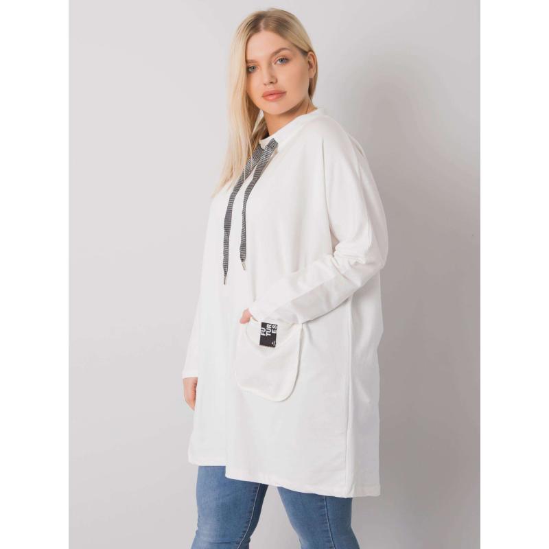 Női plus size pamut tunika REDMOND ekrü színben