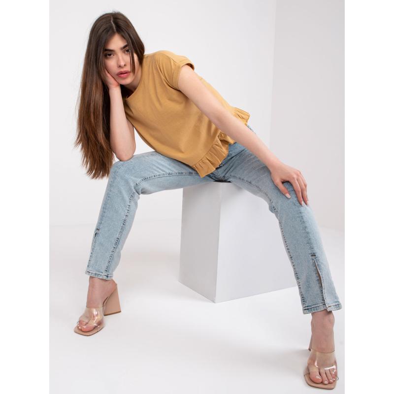 Női fodros póló Hierro MAYFLIES bézs