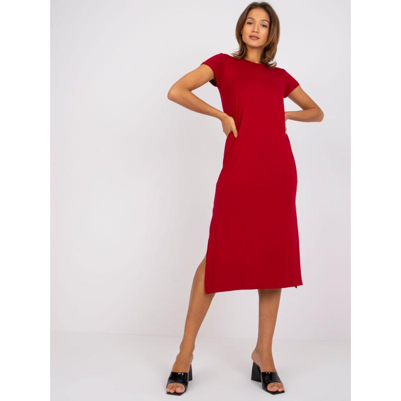 Dámské šaty midi LILIANE kaštanové  