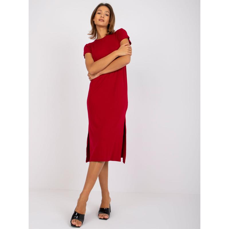 Dámské šaty midi LILIANE kaštanové  