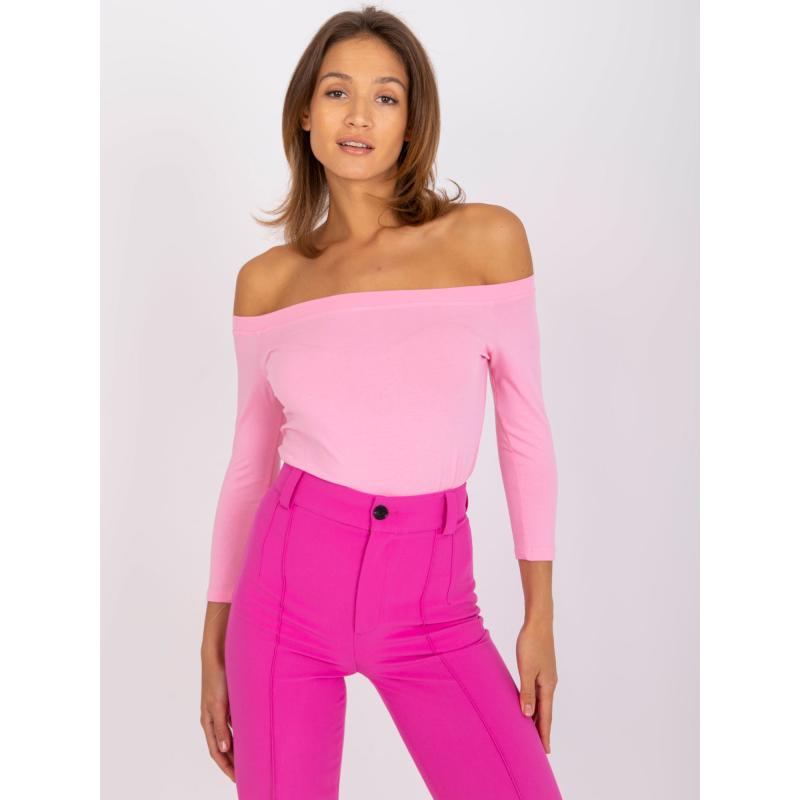 Dámská světle růžová bavlněná Dámská halenka basic Blink