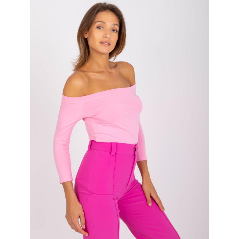 Dámská světle růžová bavlněná Dámská halenka basic Blink